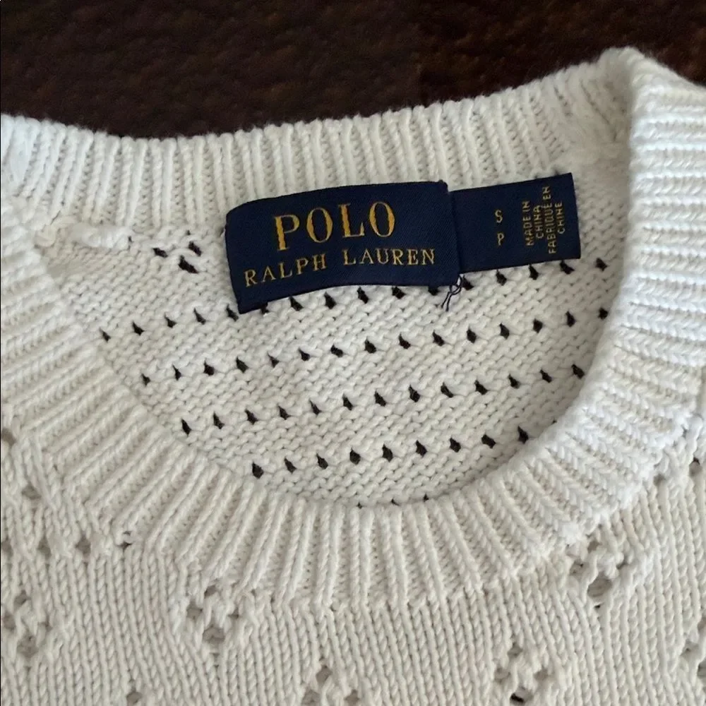 Polo Ralph Lauren White Crewneck Sweater S